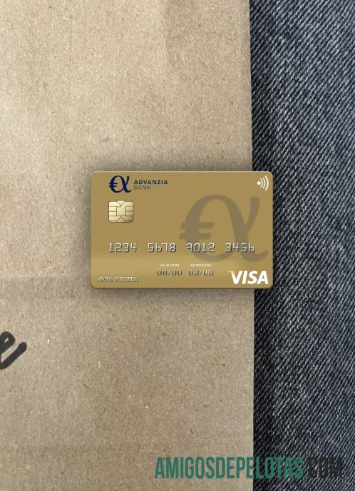 Cartão Visa do Luxemburgo Advanzia Bank Photolook Front modelo